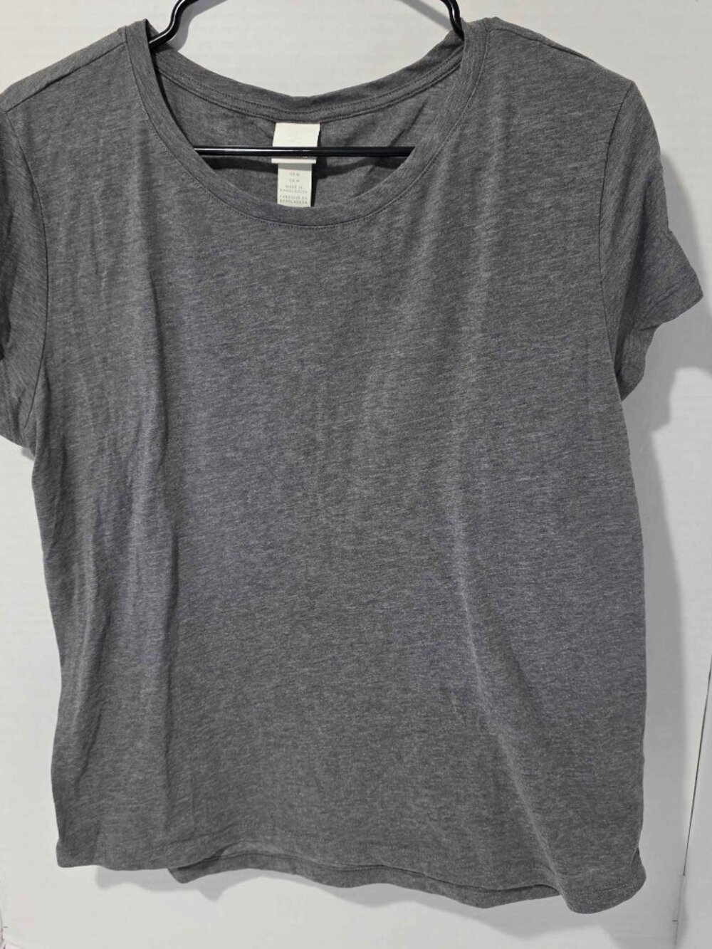 H&M Basics Gray Heather Crew Neck Short Sleeve T-Shirt Women's Size M